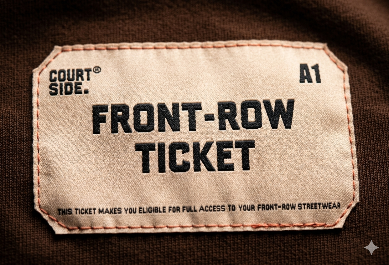 Front-Row Ticket label detail